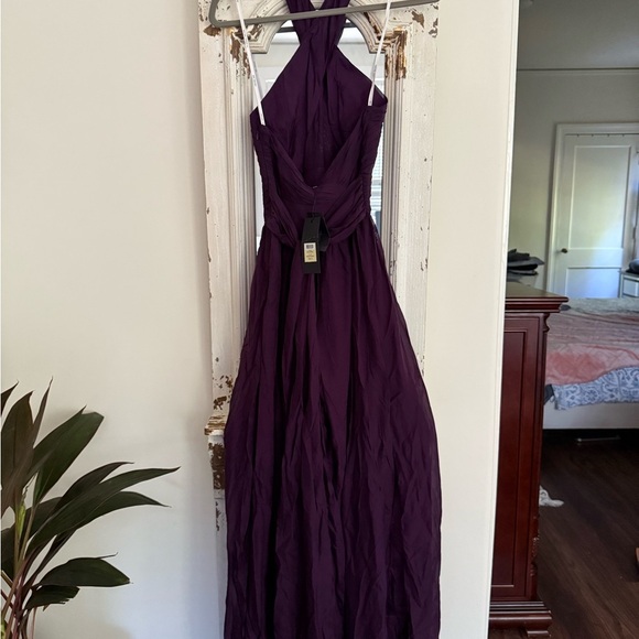 NWT Rachel Zoe Eggplant Robbin’s Halter Jumpsuit Size 4 - Picture 10 of 11